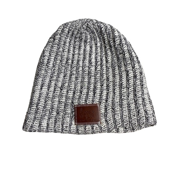 Love Your Melon Accessories - Love Your Melon Unisex Beanie Hat Black & White Speckled Slouchy Lightweight OS